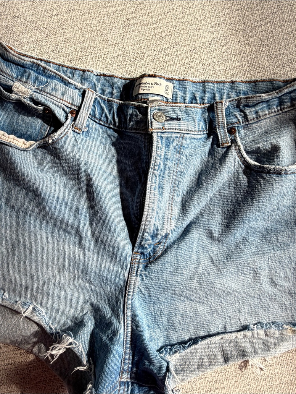 Abercrombie & Fitch Light Blue Denim Cutoff Shorts